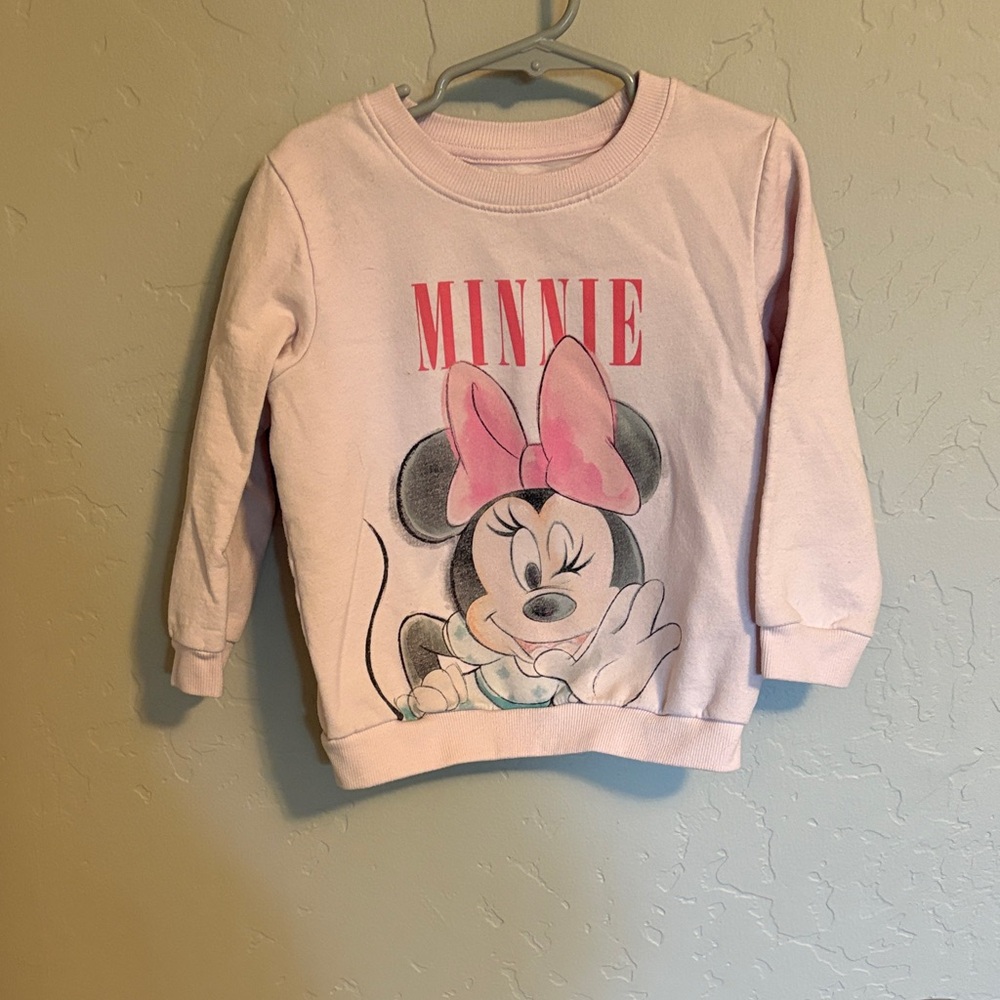 💛 2 for $5 * Disney Minnie Mouse Light Pink Kids Sweatshirt
